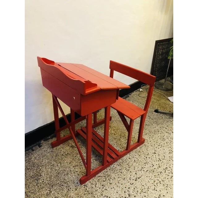 Antique French School Desk, 1920s For Sale - Image 4 of 8