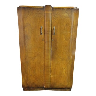 Art Deco Mahogany Armoire For Sale