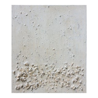24"x H. 28" 'California Beach' #2 - Natural Palette Abstract Relief Seascape / Seaside / Marine Oil Painting / Earth Tones/ Pacific Ocean For Sale