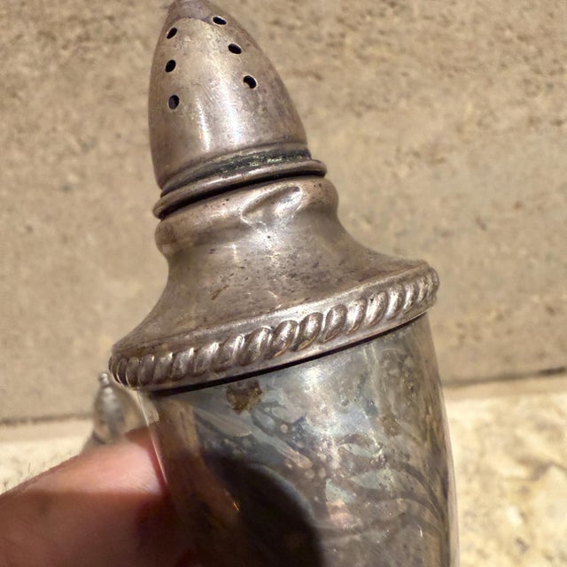 Metal 1950s Fisher Sterling Silver Salt & Pepper Shaker Set For Sale - Image 7 of 10