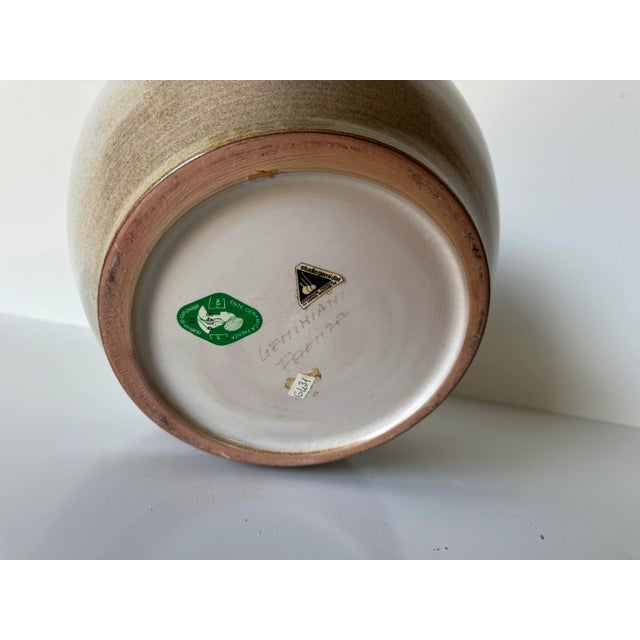 Mid-Century Oragic Italian Decorative Ceramic Glaze Vase For Sale - Image 10 of 12