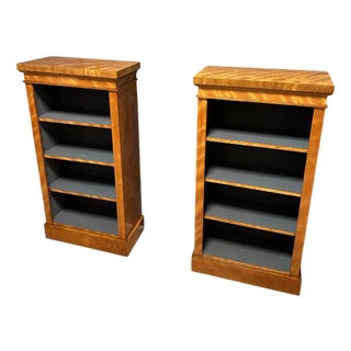 Small Antique Open Bookcases, 1890s, Set of 2 For Sale