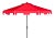 Resistant 9 Ft Crank Market Push Button Tilt Umbrella With Flap in Red & White For Sale