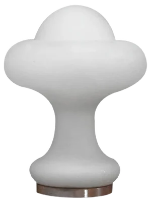 Frosted Glass Mushroom Lamp from Peill & Putzler, 1960s