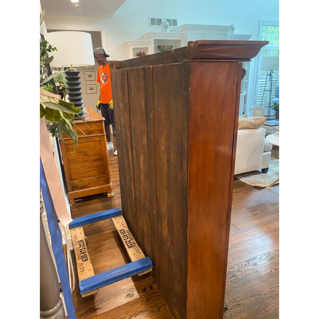 English 19th Century Mahogany English Hutch or Bookcase Top With Base For Sale - Image 3 of 10