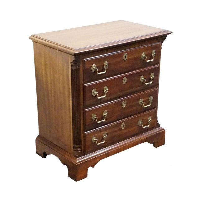 Mount Airy Furniture Company National / Mt. Airy Solid Cherry Traditional Style 26" Chairside Chest / Nightstand For Sale - Image 4 of 12