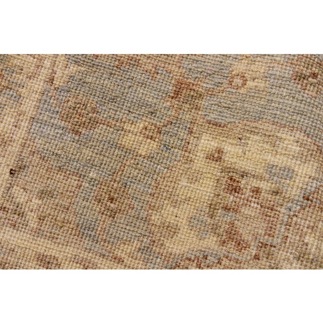 Ziegler Blue/Ivory Wool Runner Rug- 2'8'' X 12'6'' For Sale - Image 9 of 10