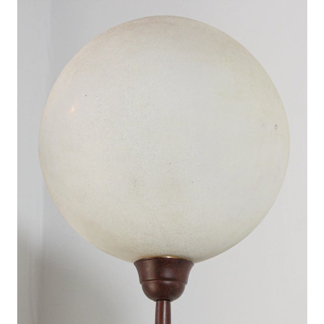 1980s Italian Postmodern Sculptural Flower Floor Lamps, Frosted Glass, Set of 3 For Sale - Image 9 of 15