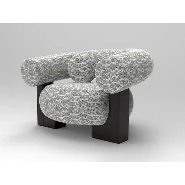 Cassette Armchair in Kolymbetra Blue and Black Oak by Alter Ego for Collector, in New conditions. Designed from 2000