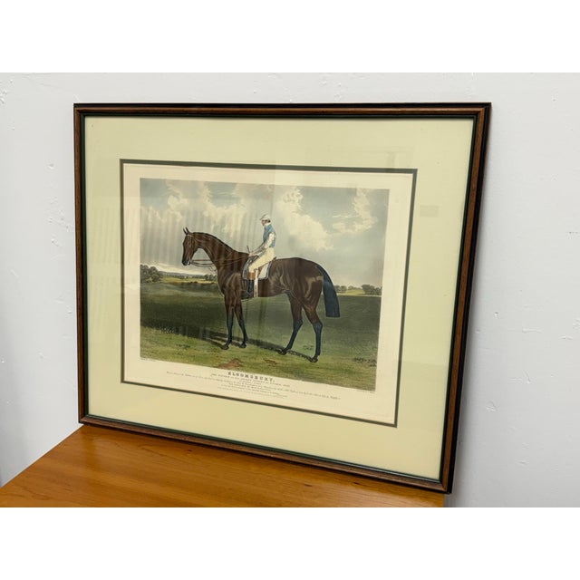 Design Plus Gallery presents a Framed Equestrian Engraving “Bloomsbury, The Winner of the Derby Stakes at Epsom, 1839.”...