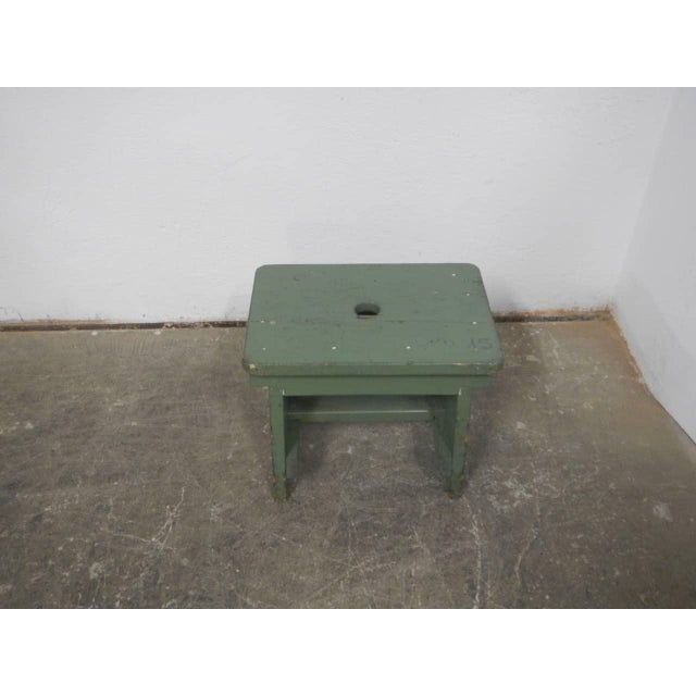 Vintage Fir Wood Stool, 1960s For Sale - Image 10 of 10