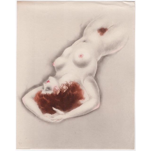 Louis Icart, Very Prominent Nipples from The Life of Breasts, Nude, Original Etching & Aquatint, 1945 For Sale - Image 6 of 7