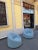 Set of Vintage Tub Chairs in Light Blue Bouclé Fabric, 2000s For Sale - Image 4 of 13