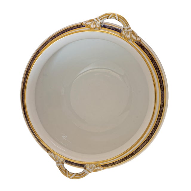 Spode Mid 20th Century Spode Large 10"h Cobalt Blue Covered Soup Tureen Large Armorial For Sale - Image 4 of 10