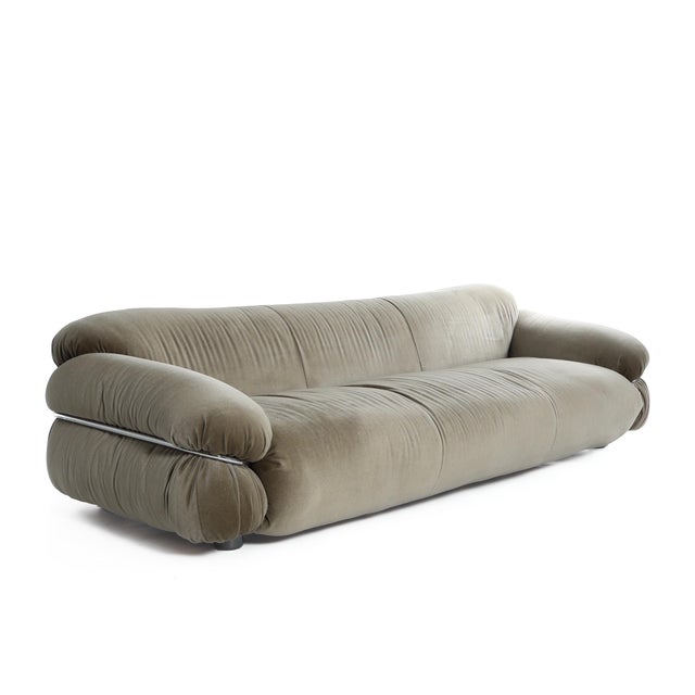 Mid-Century Modern Sesann Three-Seat Sofa by Gianfranco Frattini for Cassina, Italy, 1970s For Sale - Image 3 of 12