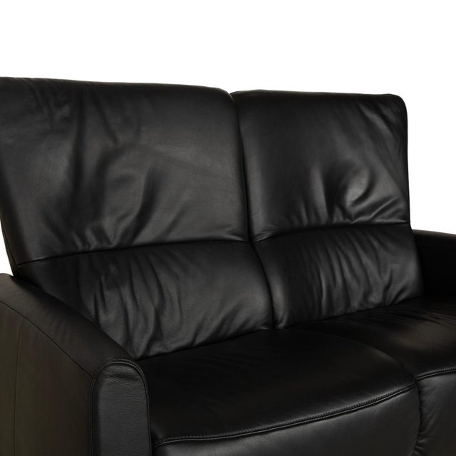 Black Leather 4562 Two-Seater Sofa from Himolla For Sale - Image 6 of 13