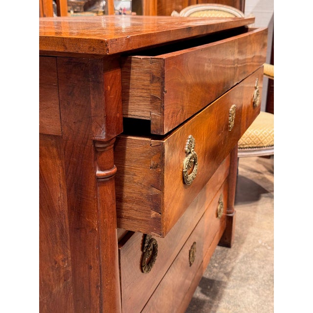 19th Century French Empire Walnut Chest For Sale - Image 9 of 12