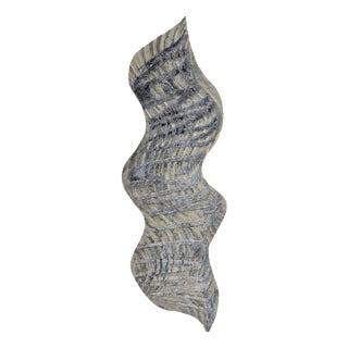 Hand-Knotted KCP Blue Rug by Dinodo Studio For Sale
