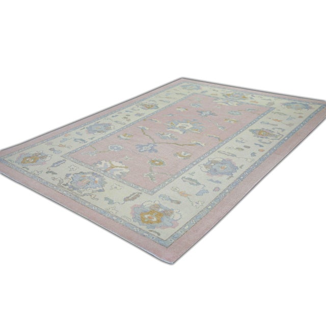 Early 21st Century Modern Turkish Oushak Rug 6'5" x 9'1" For Sale - Image 5 of 7