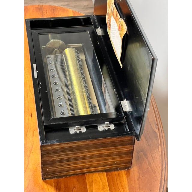 Antique Swiss 12 Tune Music Box C. Late 19th Century For Sale - Image 4 of 12