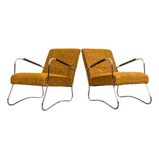 Bauhaus Style Lounge Chairs, 1950s, Set of 2 For Sale