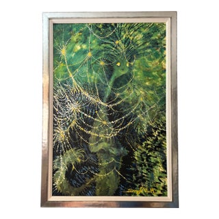 Dr Seuss Painting Green Cat With Lights Framed Very Rare For Sale