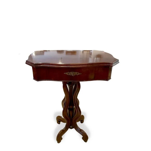 Late 19th Century Mahogany Worktable For Sale - Image 4 of 11