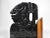 Mid 20th Century Mid 20th Century Solid Black Stone Folk Art Face Carved Bookends- a Pair For Sale - Image 5 of 8