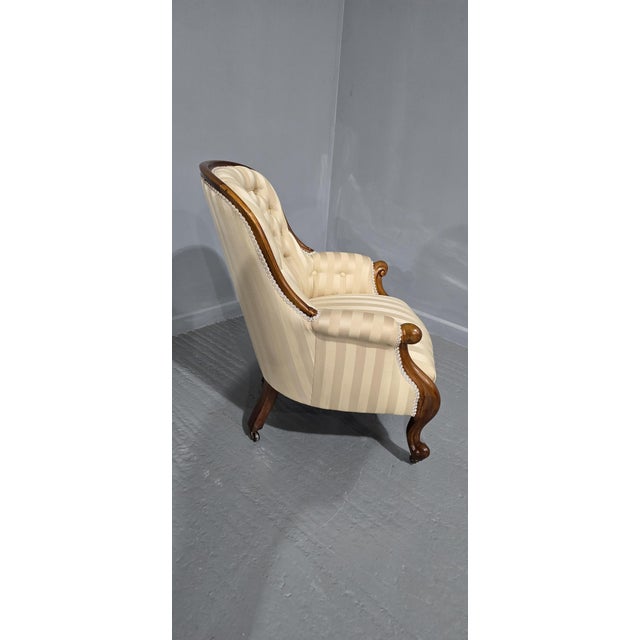 Victorian Mahogany Armchair, 1850 For Sale - Image 3 of 10