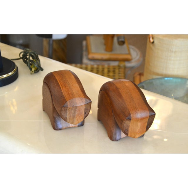 Figurative Handcrafted 'Creative Critters' Animal Figurine Jewelry Box Tropical Wood, Pair For Sale - Image 3 of 13