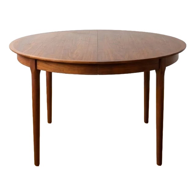 Vintage Danish Round Teak Table, 1960s For Sale