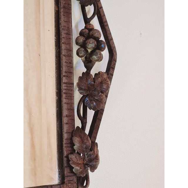 French Art Deco Iron Mirror, 1930s For Sale - Image 3 of 9