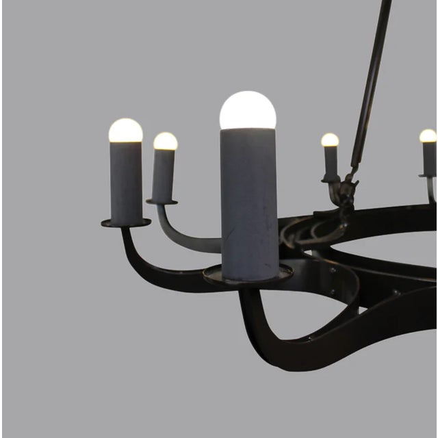 Metal Lucca Studio Sebastian Chandelier 12 Light For Sale - Image 7 of 7