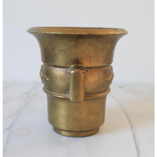 Metal Vintage Swedish Solid Brass Mortar - Göran Johansson Gustafs For Sale - Image 7 of 9