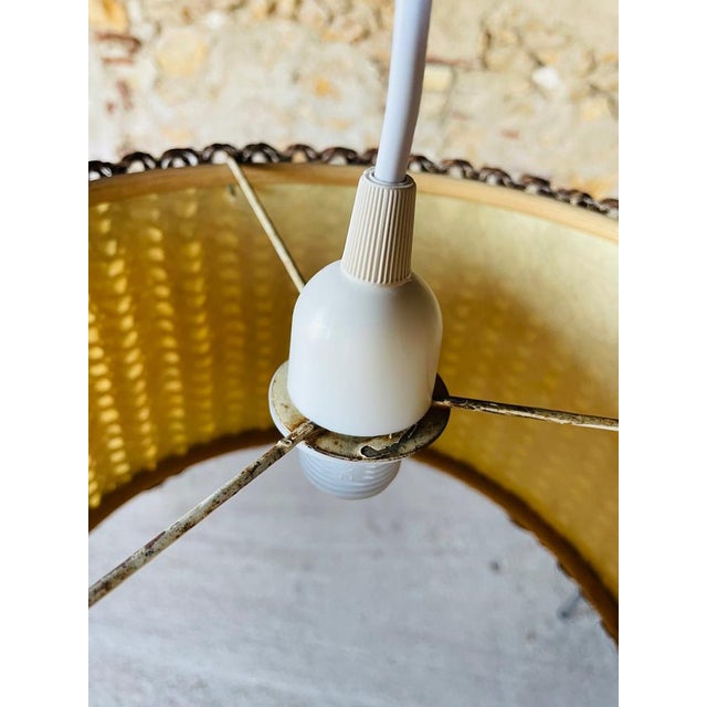 Brown Vintage Pendant Lamp in Sisal and Rope, 1970s For Sale - Image 8 of 18