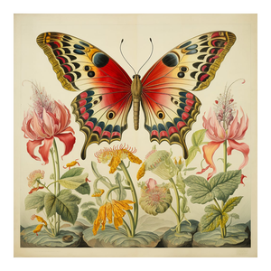 Butterfly and Flowers No. 5 – Natural History Fine Art Print