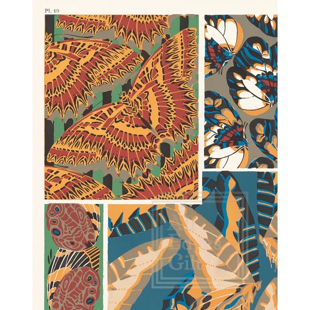 "Butterflies" Plate 19 Reproduction Print After E. A. Seguy For Sale - Image 4 of 4