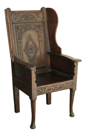 18th-Century Georgian Oak Wainscot Manor Chair
