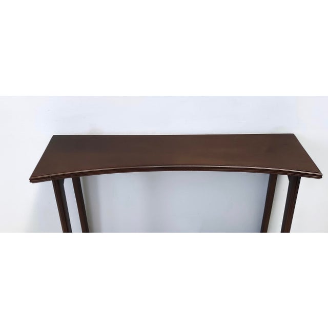 Wood Vintage Italian Ebonized Beech Console Table with Lower Shelf, 1980s For Sale - Image 7 of 9