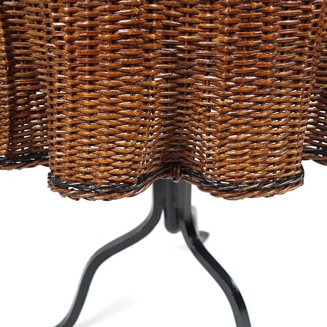 Cast Iron & Rattan Coffee Table For Sale - Image 6 of 10