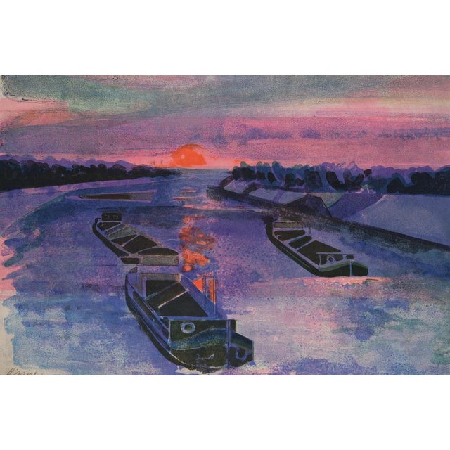 Camille HILAIRE (1916-2004) Homage to Monet: Impression, Sunrise, 1975 Original color lithograph Signed in pencil On...
