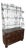Maitland Smith Neoclassical Leather Wrapped Base Ornate Ironwork Baker’s Rack For Sale