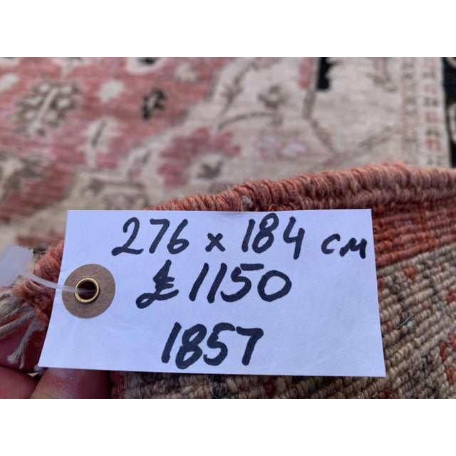 Large Afghan Handmade Ziegler Rug in Wool For Sale - Image 12 of 13