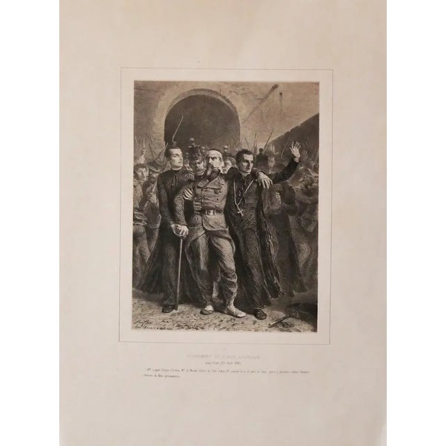 Devotion is original lithograph realized by Denis Auguste Marie Raffet in 1849. Signed on the plate on the lower left....