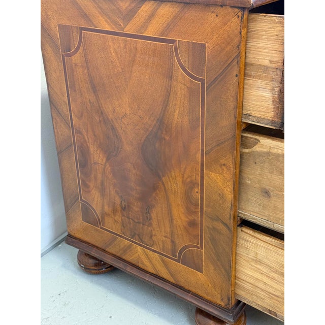 Brown Antique Baroque Chest of Drawers with Inlays, 1790s For Sale - Image 8 of 18