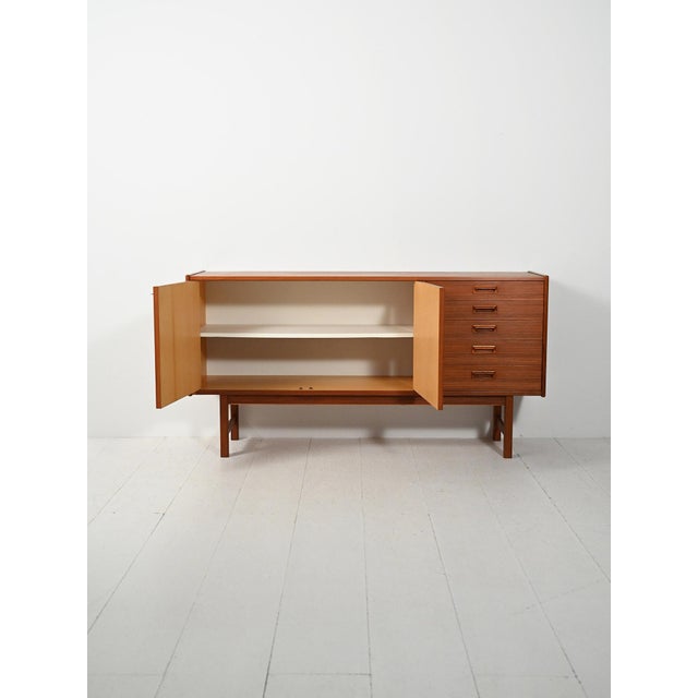 Scandinavian Sideboard with Cantilevered Handles, 1960s For Sale - Image 3 of 12