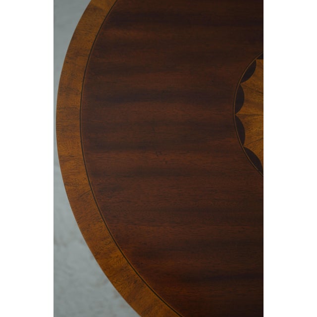Maitland Smith Georgian Style Mahogany Inlaid Table For Sale - Image 11 of 13