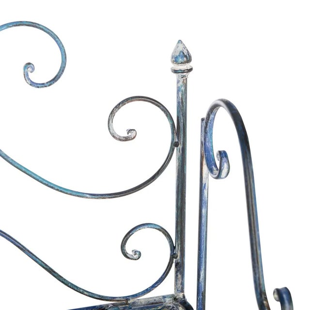 Metal Torus 3-Tier Shelf - Mossy Blue For Sale - Image 7 of 11