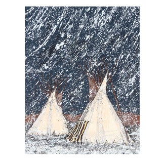 Kevin Red Star - First Snow Serigraph For Sale