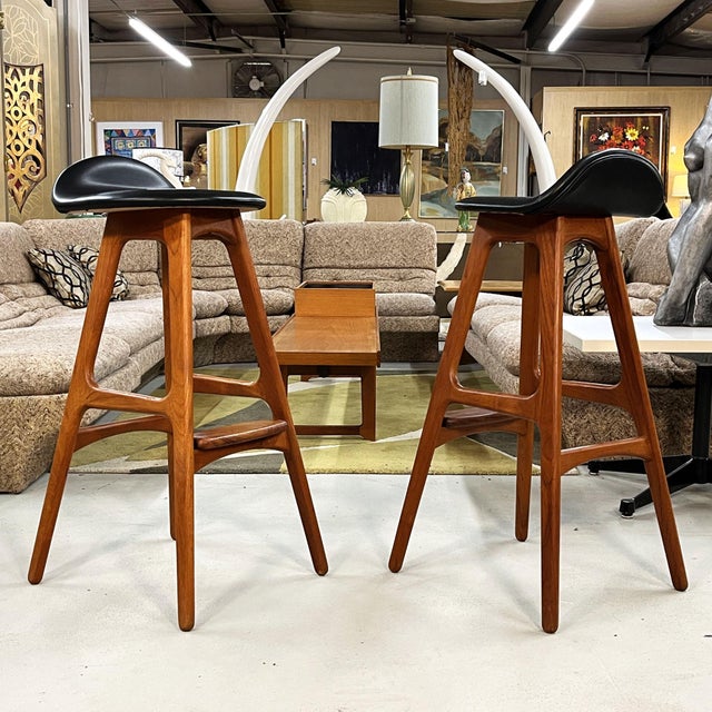 Erik Buch for Oddense Maskinsnedkeri o.d. Mobler Danish Teak Barstools For Sale - Image 16 of 18